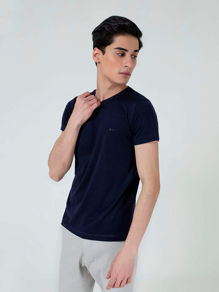 Navy Blue Super Soft Crew Neck T-Shirt Brumano Pakistan