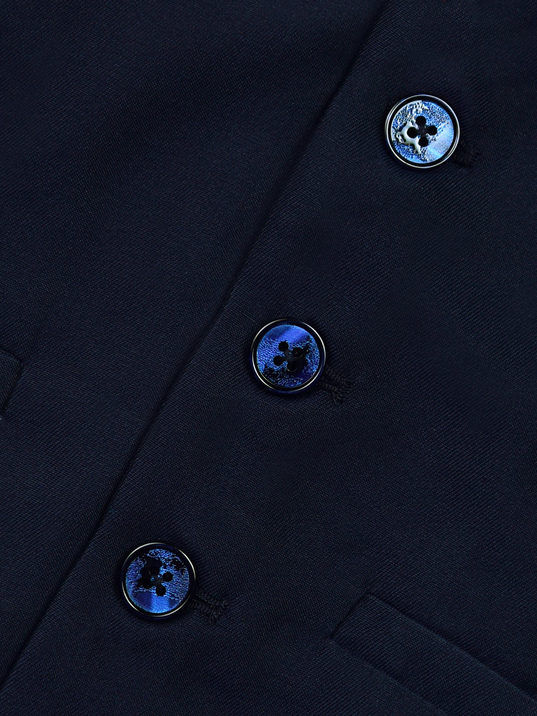 Navy Blue Twill Suit Vest With Bow Brumano Pakistan