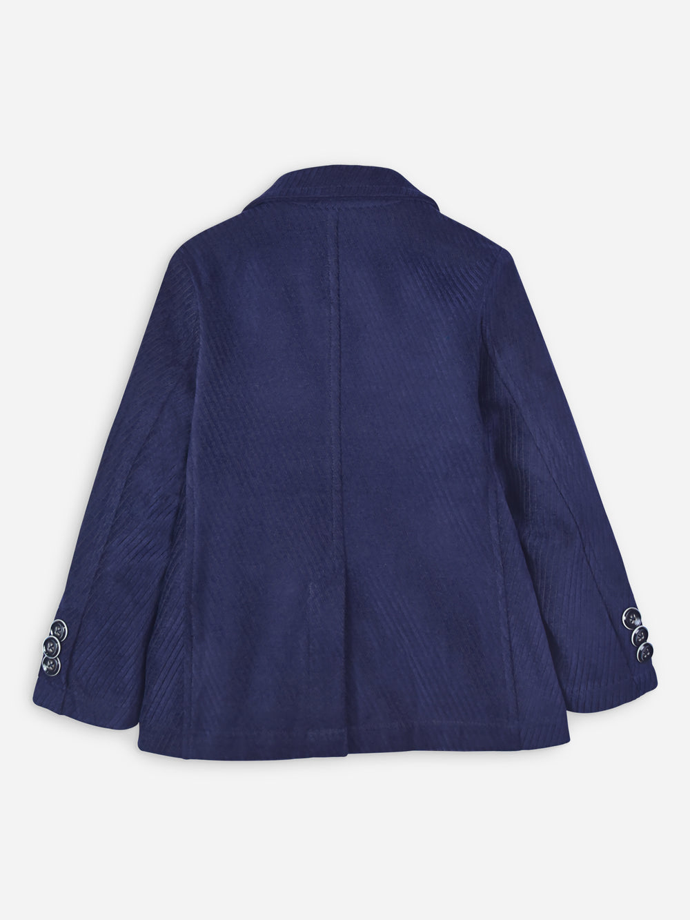 Navy blue velvet striped kids blazer brumano pakistan