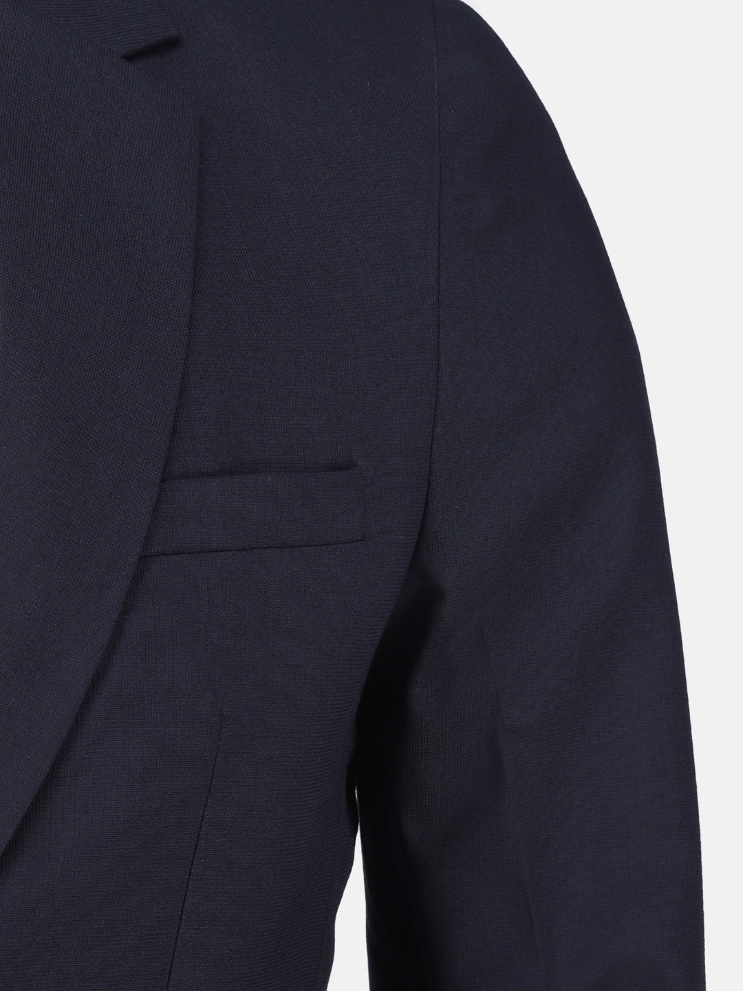 Grey Wool Herringbone Blazer