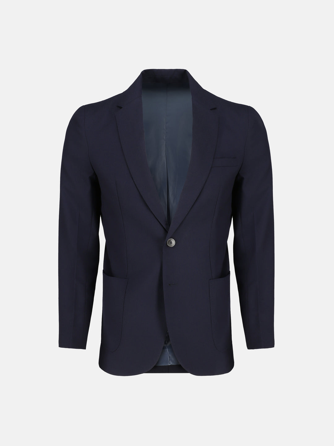 Grey Wool Herringbone Blazer