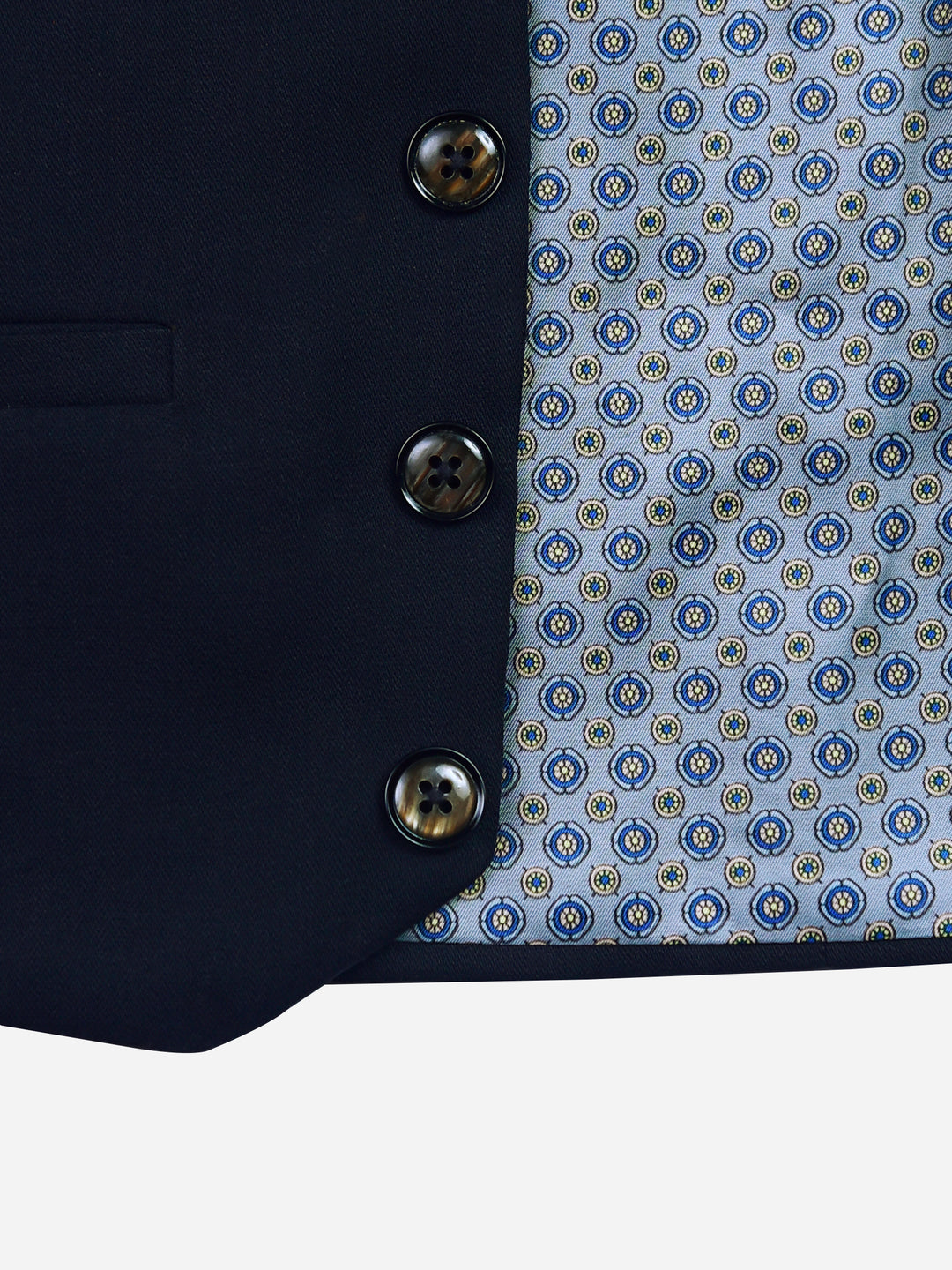 Navy Blue Wool Vest With Bow Brumano Pakistan