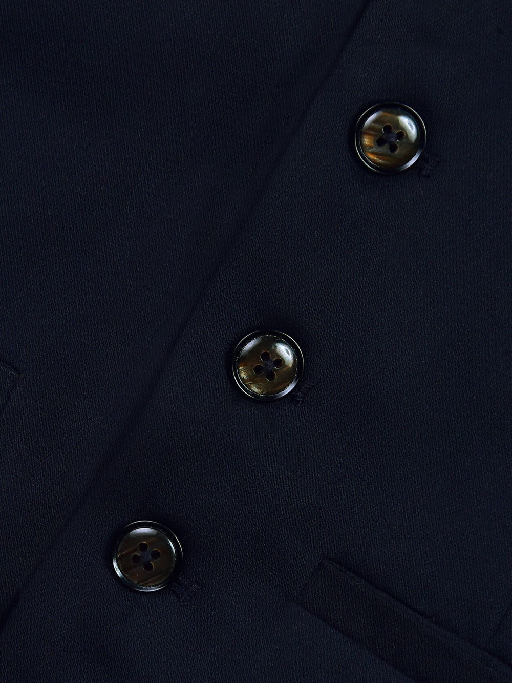 Navy Blue Wool Vest With Bow