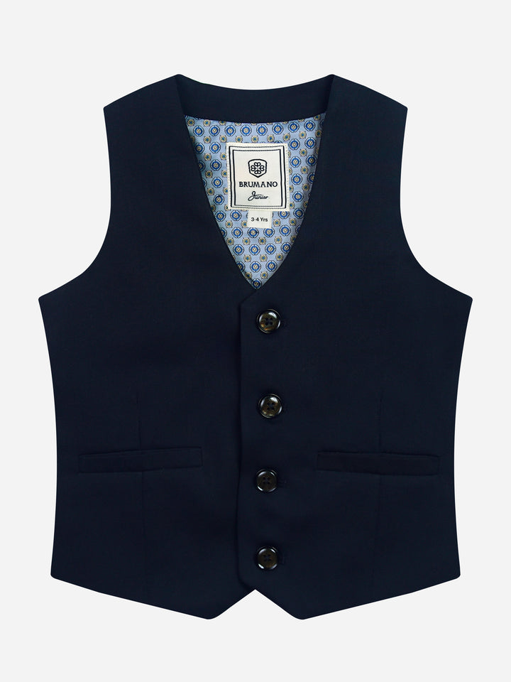 Navy Blue Wool Vest With Bow Brumano Pakistan