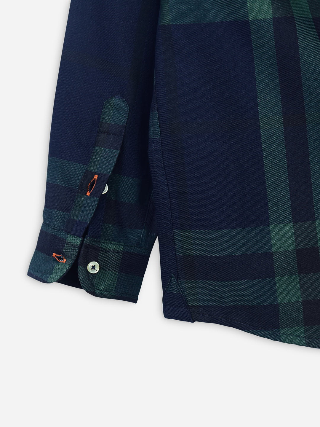 Navy Blue & Green Large Windowpane Checkered Casual Shirt Brumano Pakistan