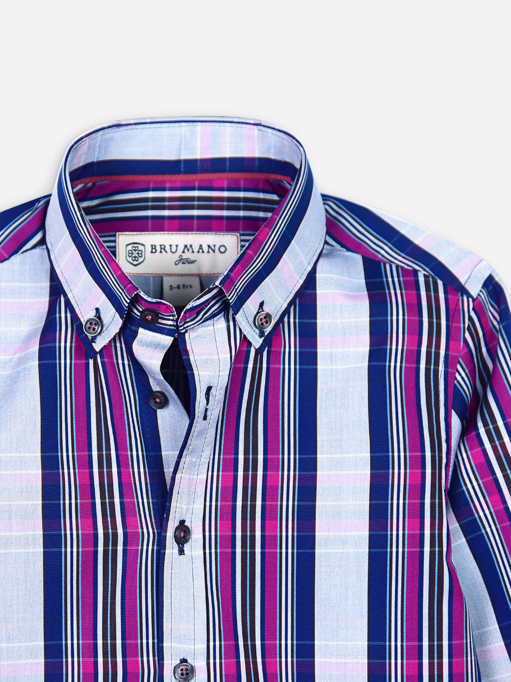 Navy & magenta checkered casual shirt brumano pakistan