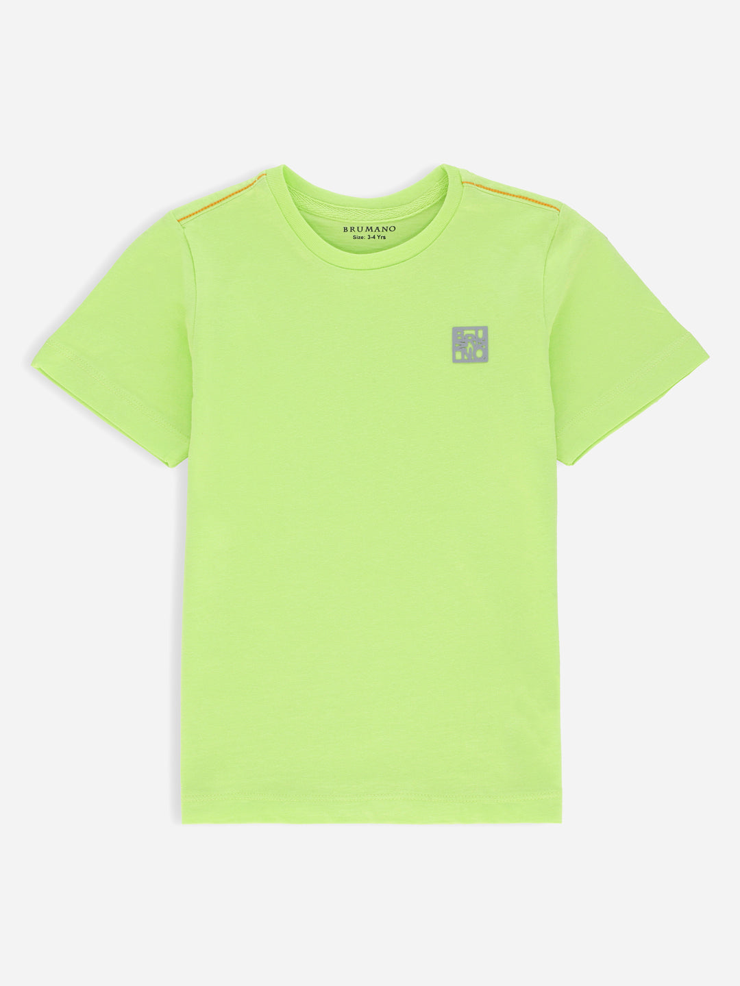 Neon green basic crew neck casual t shirt brumano pakistan
