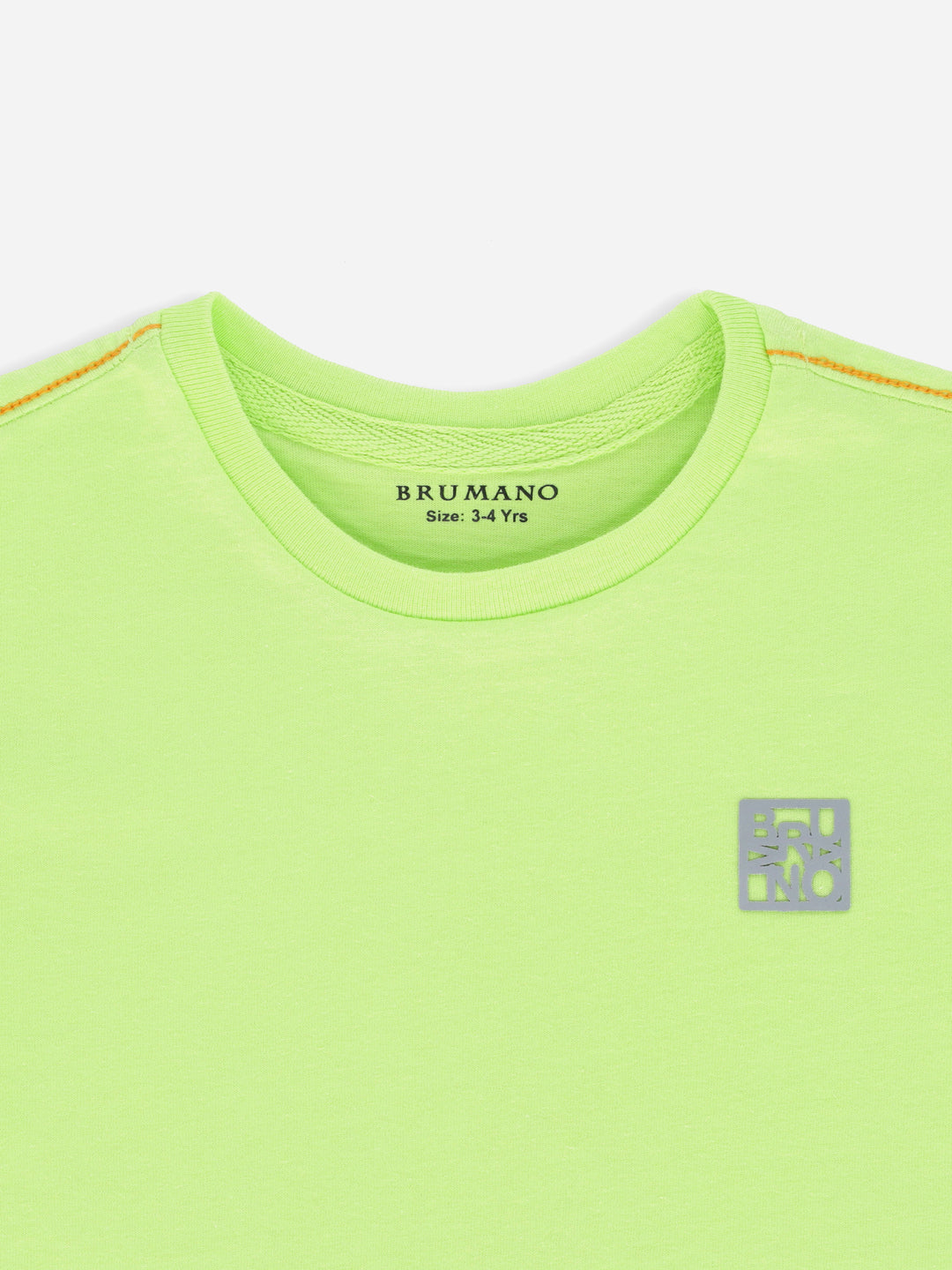 Neon Green Basic Crew Neck Casual T-Shirt Brumano Pakistan