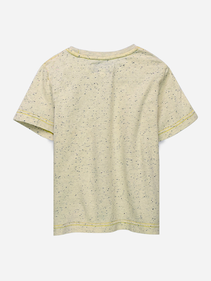 Off White Neppy T-Shirt With Contrasting Blue Pocket Brumano Pakistan