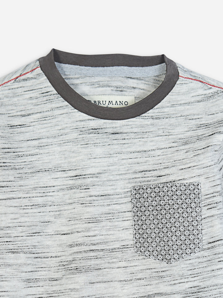 Off-White Injected Long Sleeve Casual T-Shirt Brumano Pakistan
