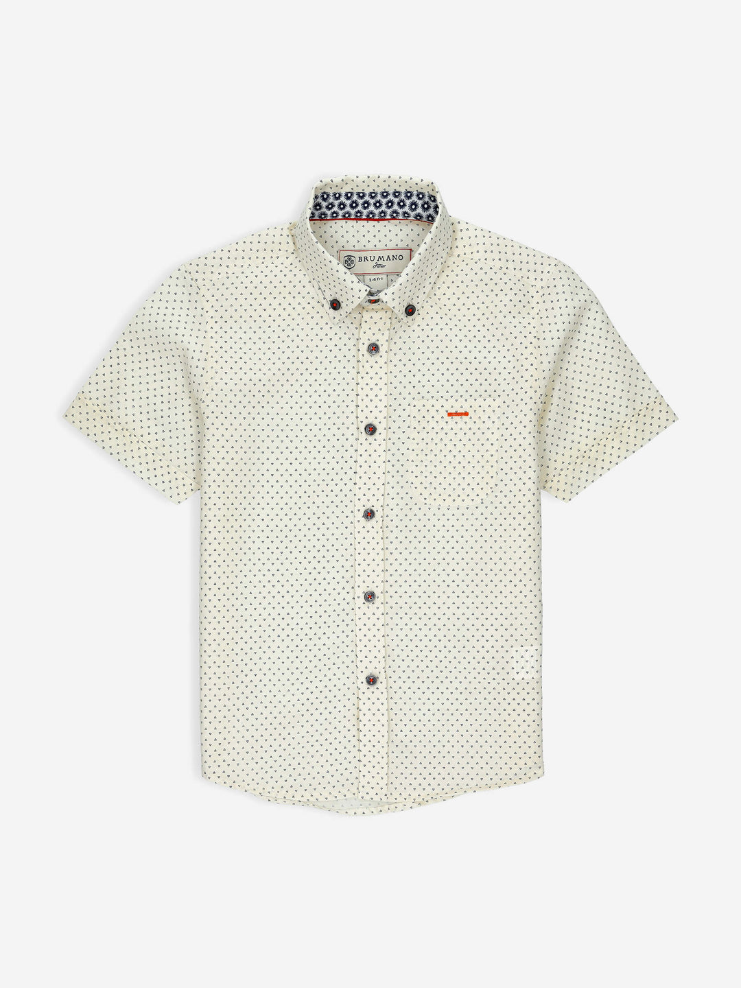 Off-White Triangle Printed Short Sleeve Casual Shirt Brumano Pakistan