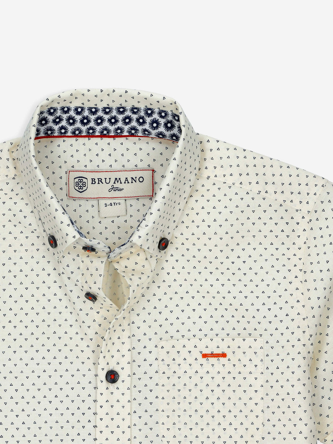 Off-White Triangle Printed Short Sleeve Casual Shirt Brumano Pakistan