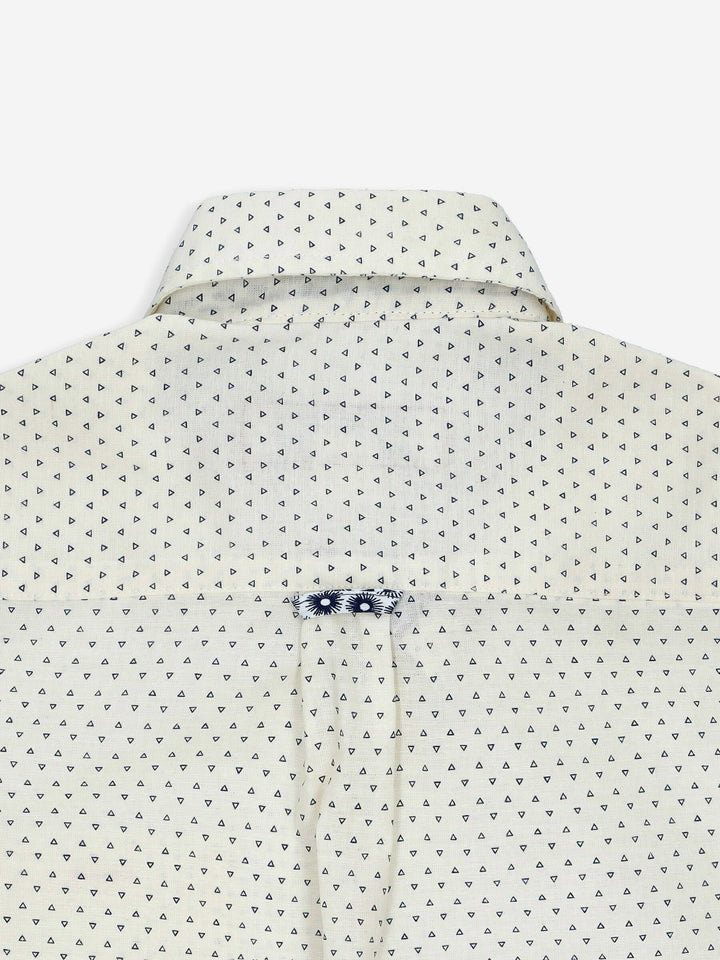 Off-White Triangle Printed Short Sleeve Casual Shirt Brumano Pakistan