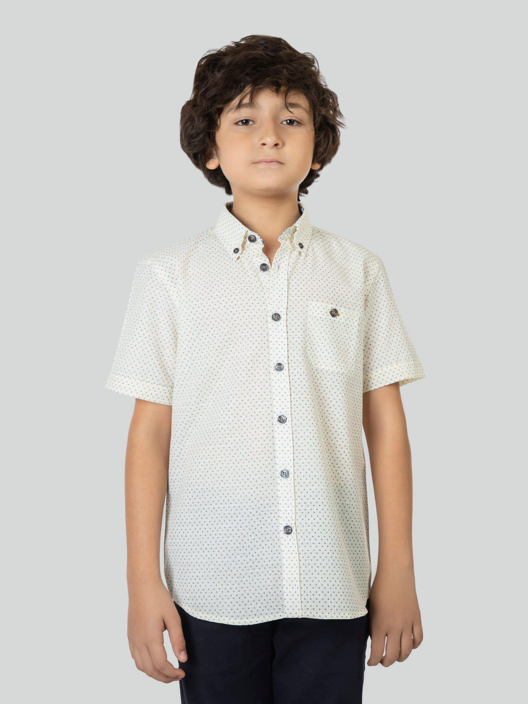 Off-White Triangle Printed Short Sleeve Casual Shirt Brumano Pakistan