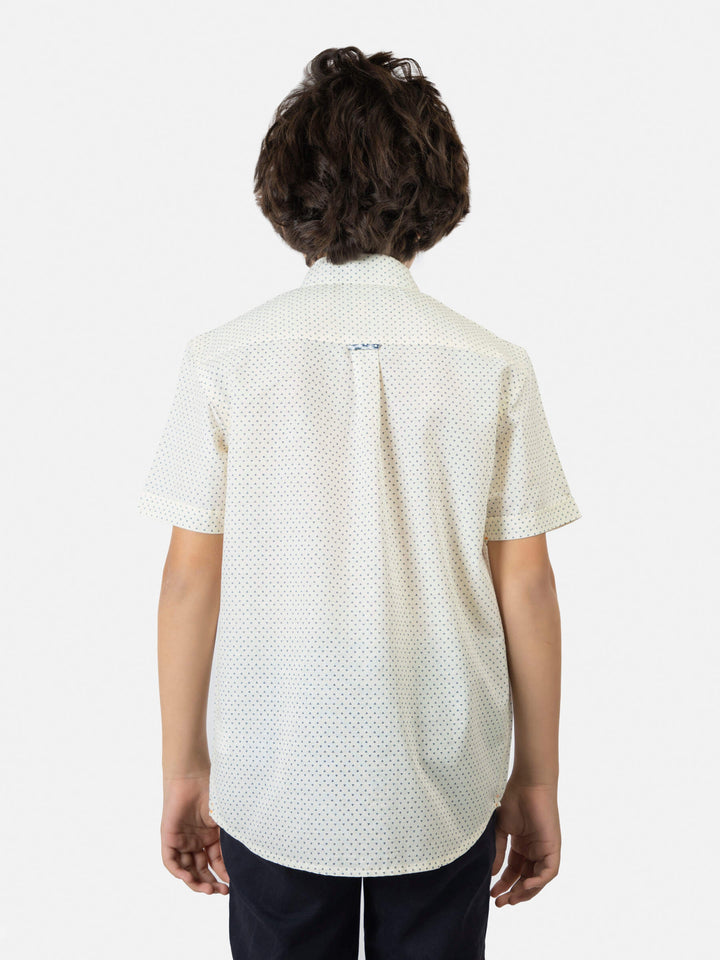 Off-White Triangle Printed Short Sleeve Casual Shirt Brumano Pakistan