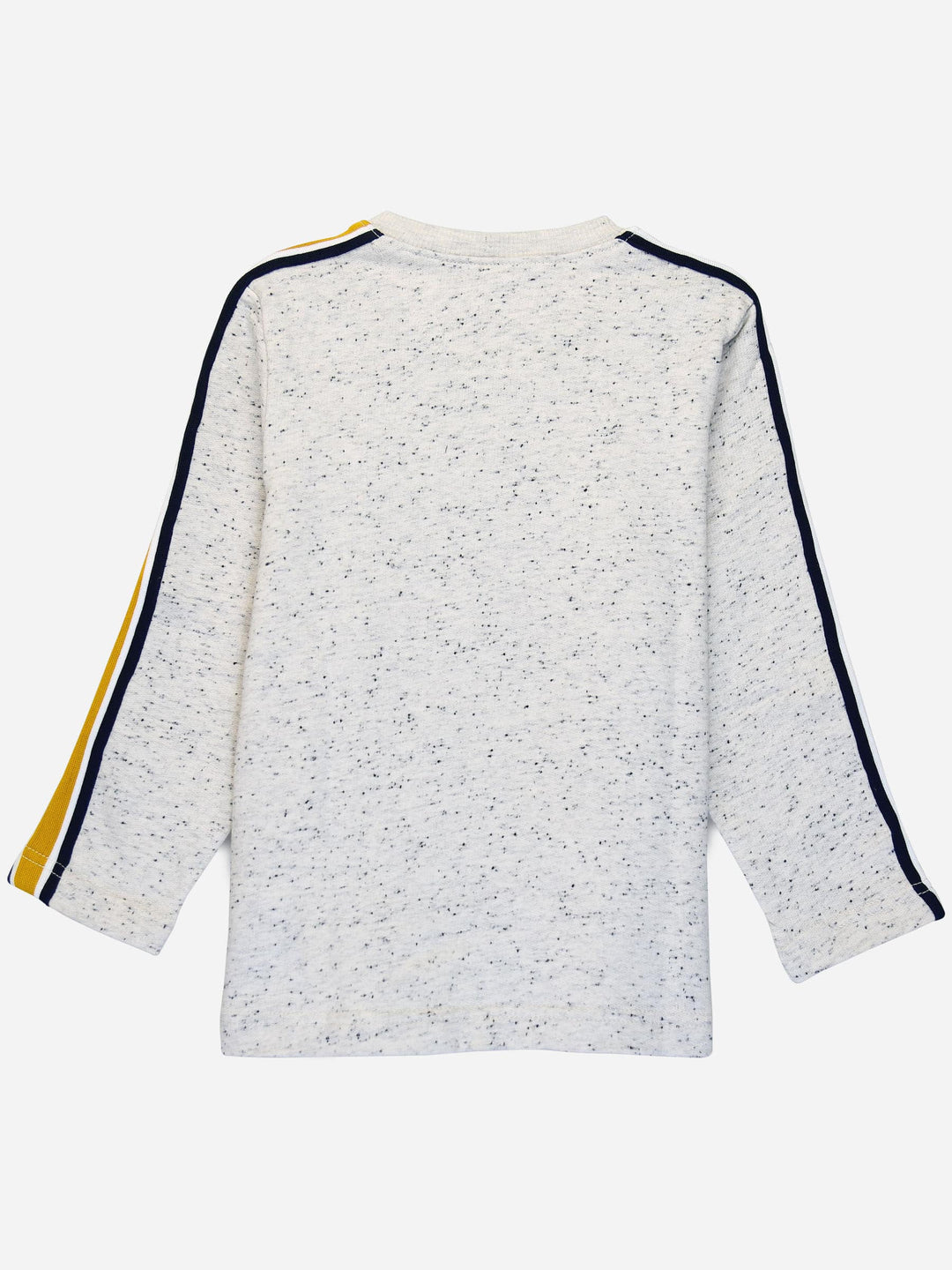 Offwhite Sweatshirt With Yellow Stripe Detailing Brumano Pakistan