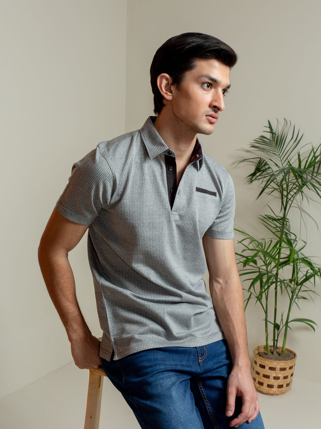 Olive Green Mercerized Polo Shirt Brumano Pakistan