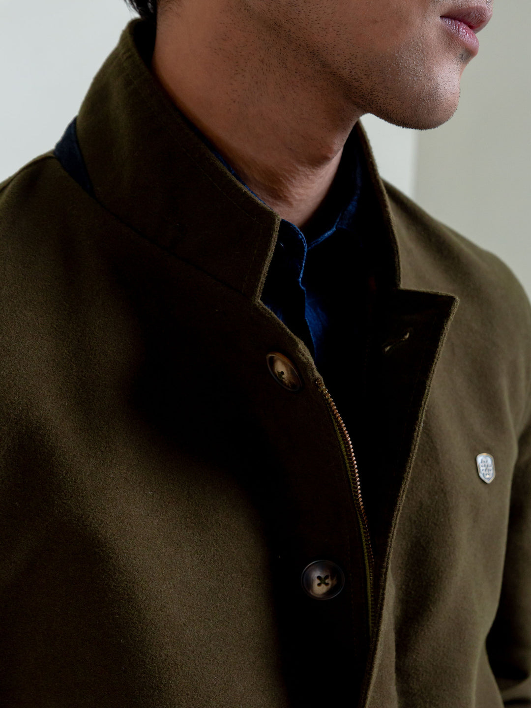 Olive Green Moleskin Jacket Brumano Pakistan