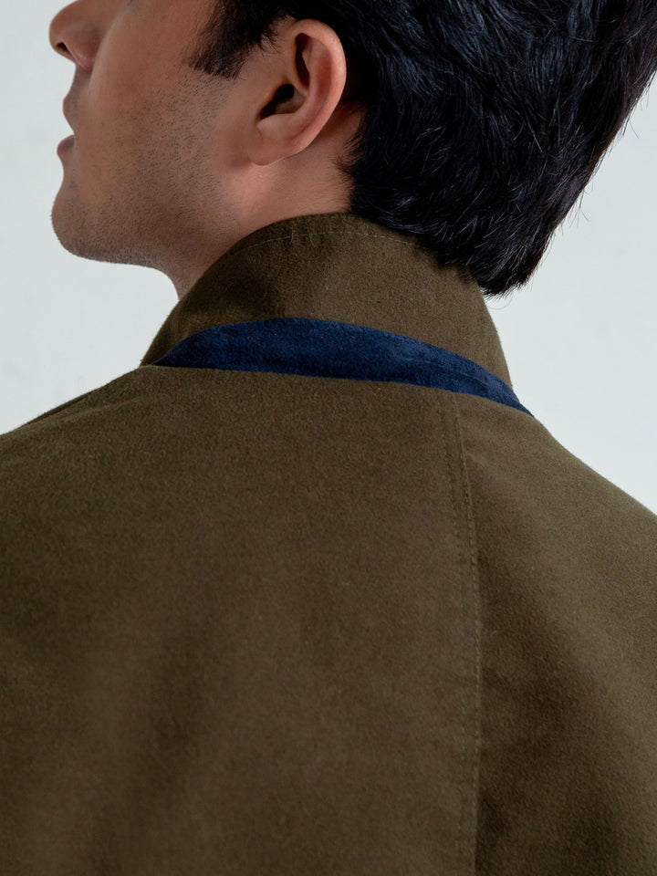 Olive Green Moleskin Jacket Brumano Pakistan