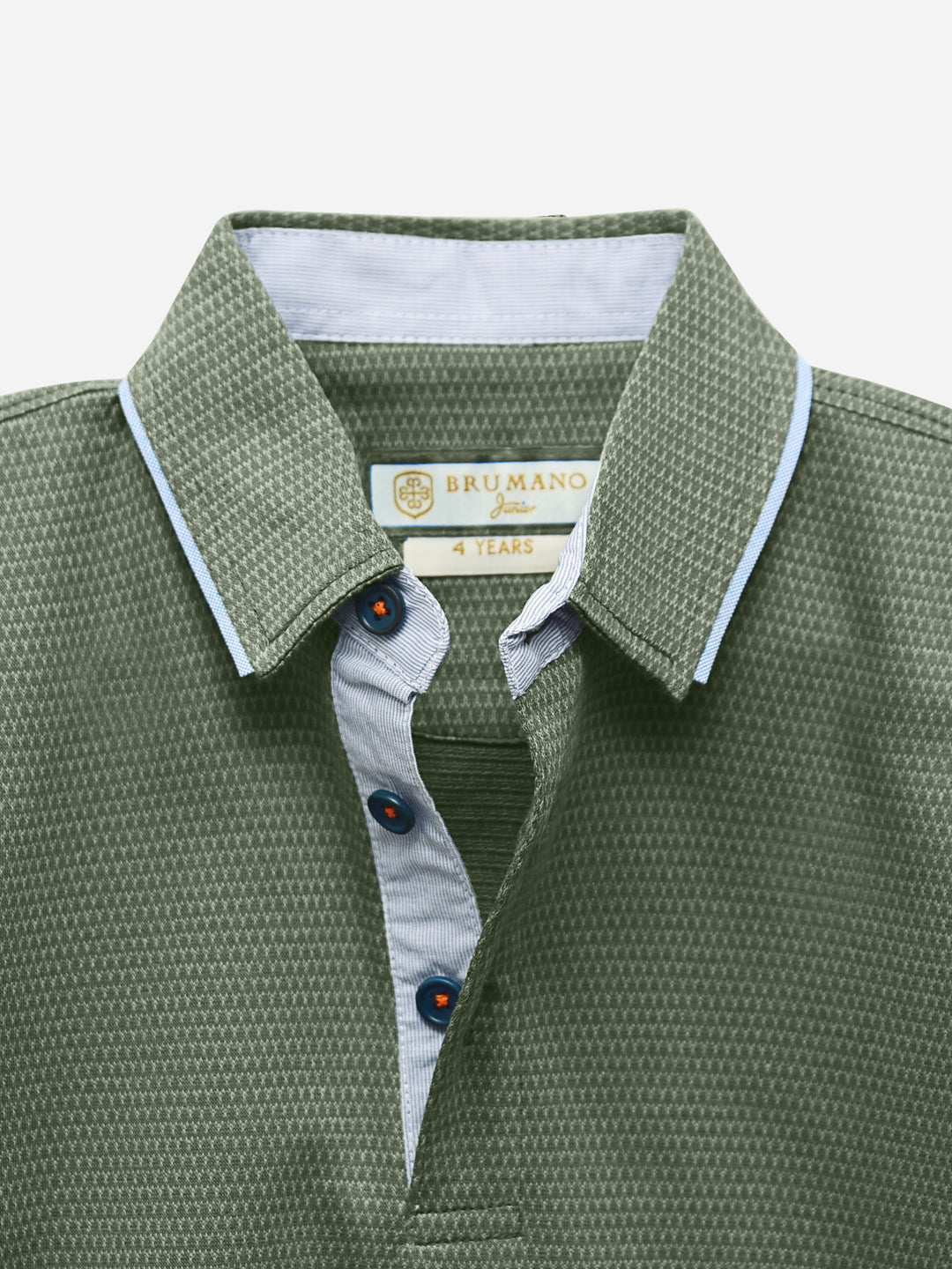 Olive Jacquard Casual Polo Shirts Brumano Pakistan