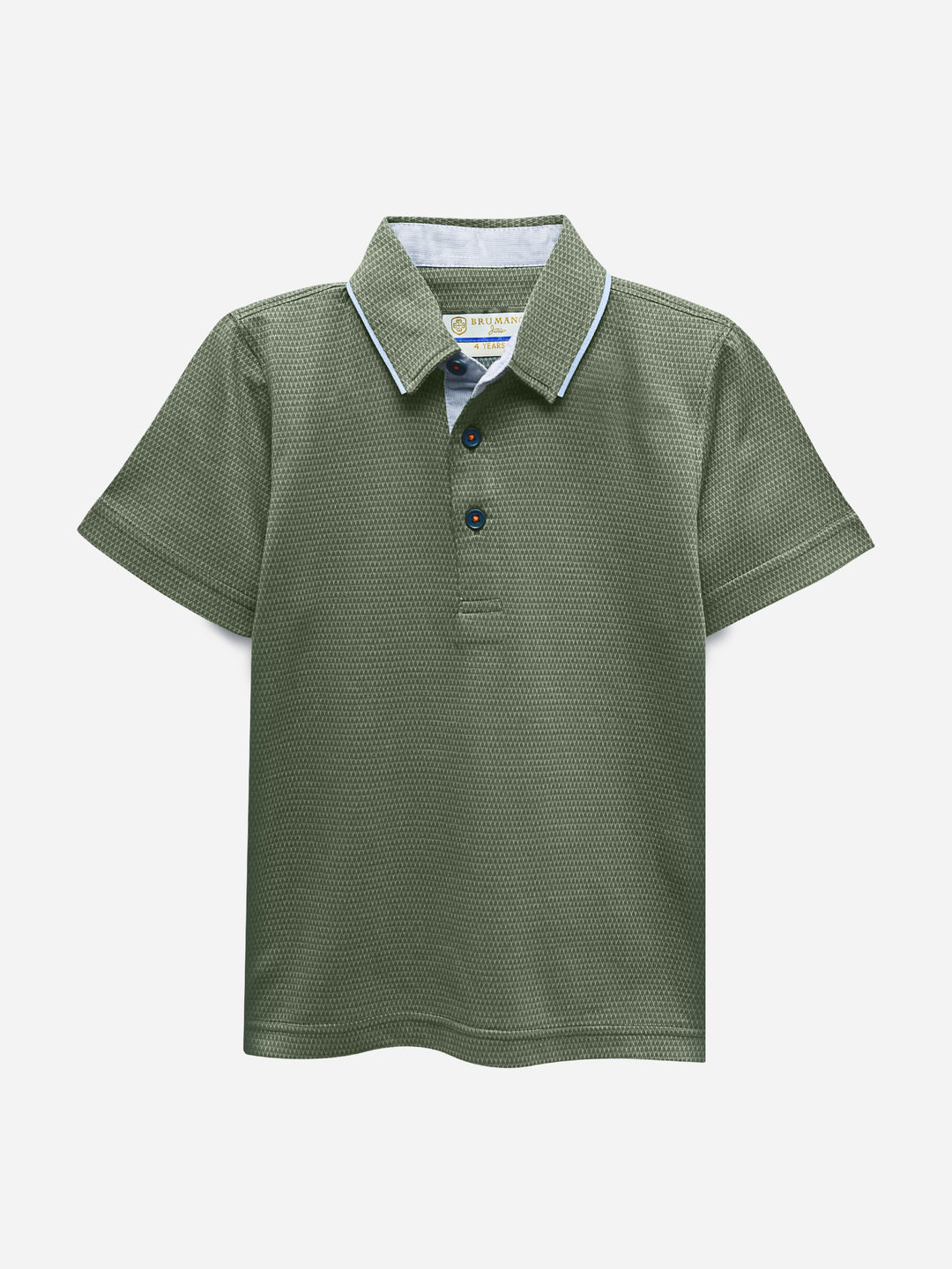 Olive Jacquard Casual Polo Shirts Brumano Pakistan