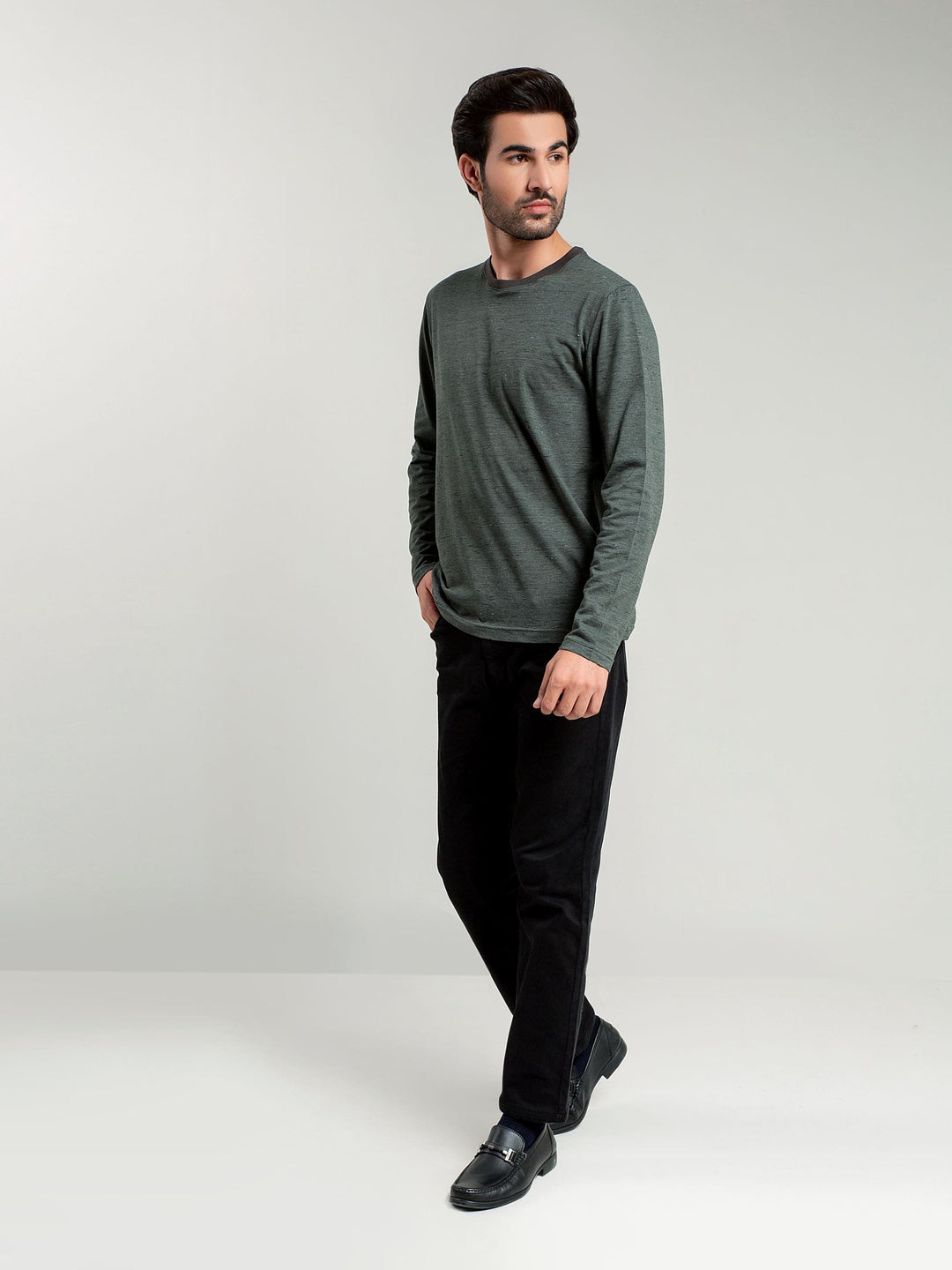Olive Neppy Long Sleeve T-shirt Brumano Pakistan