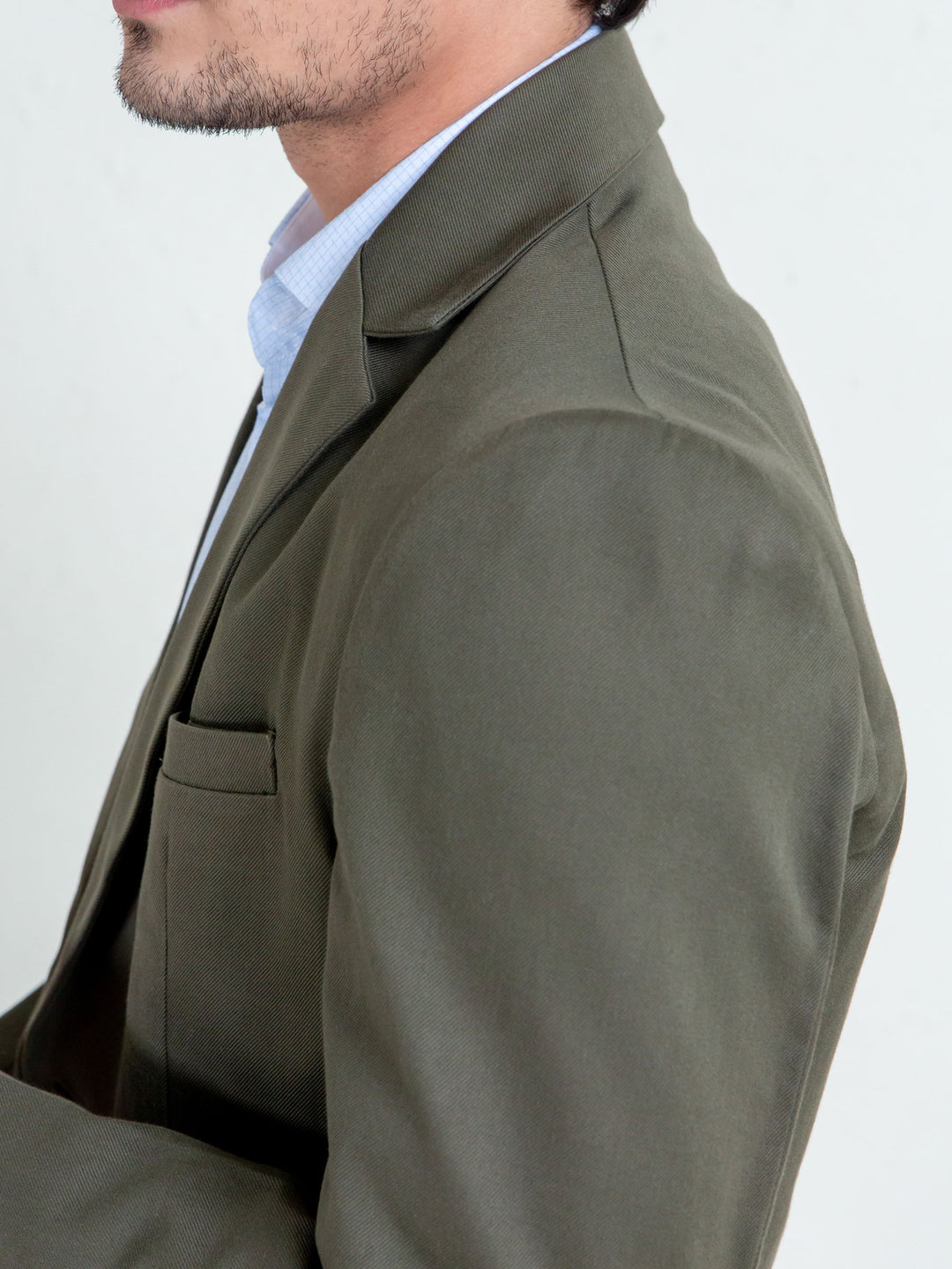 Olive Twill Structured Blazer Brumano Pakistan