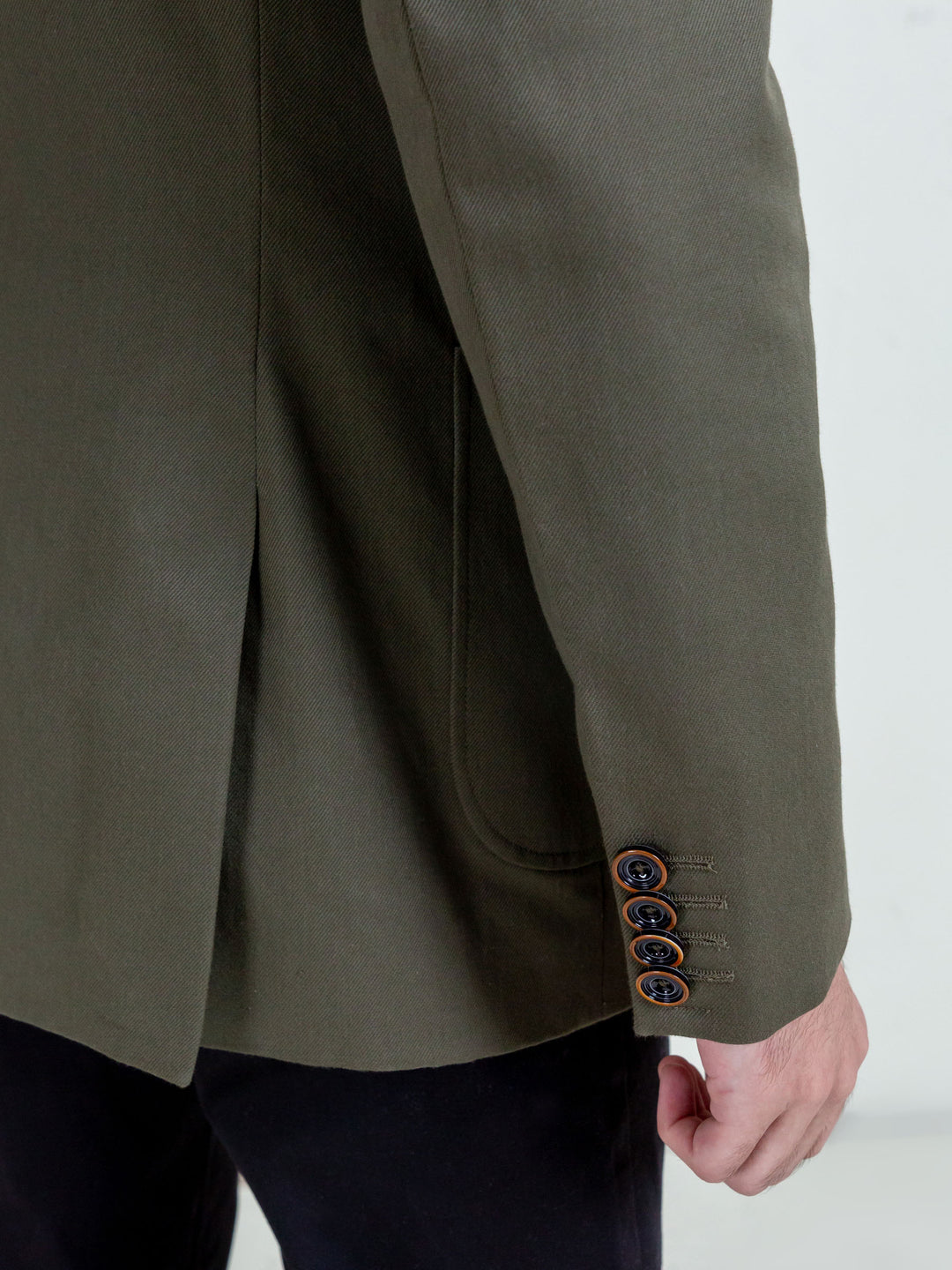 Olive Twill Structured Blazer Brumano Pakistan