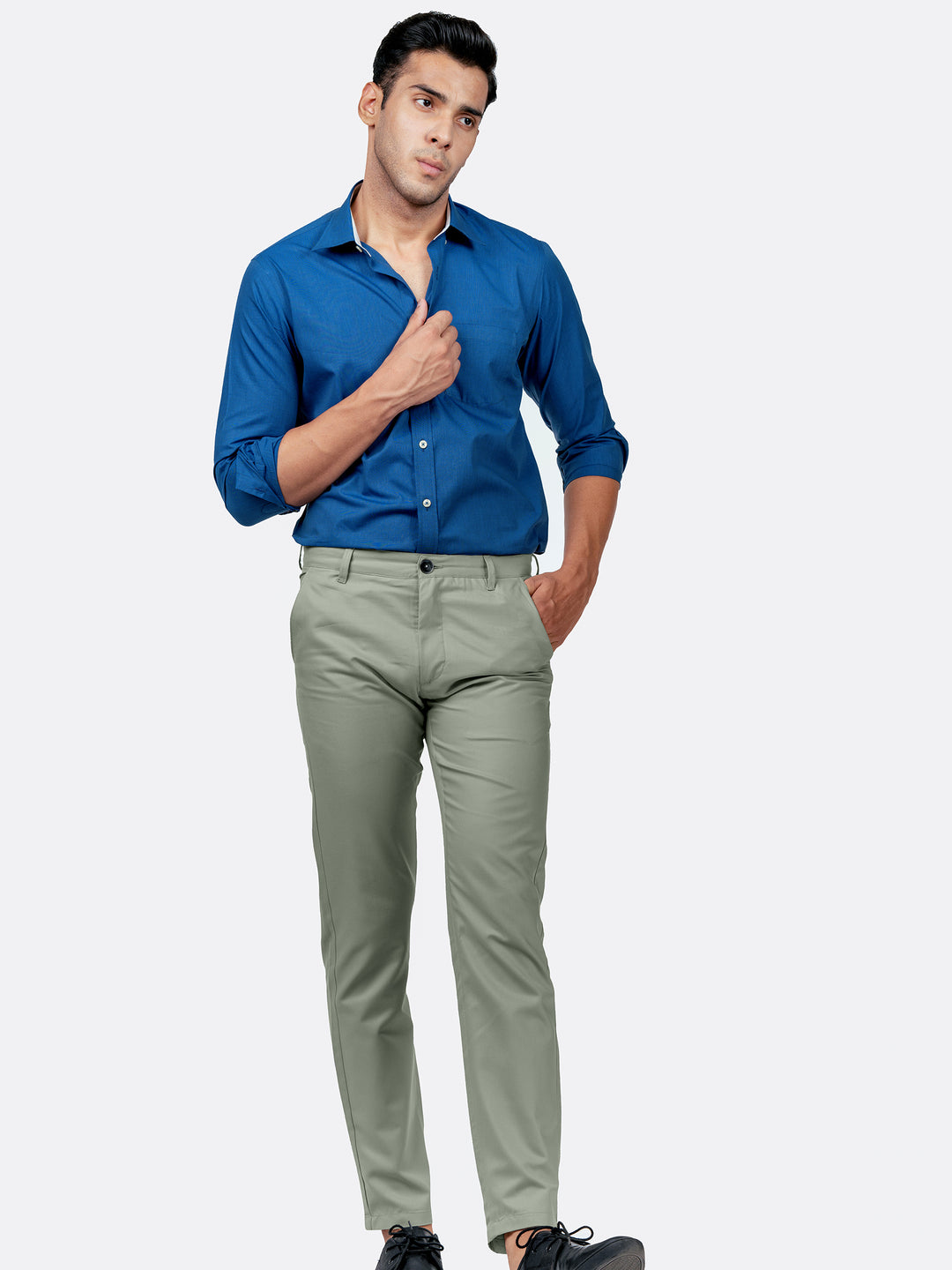 Olive Green Light Weight Relax Fit Chino Brumano Pakistan