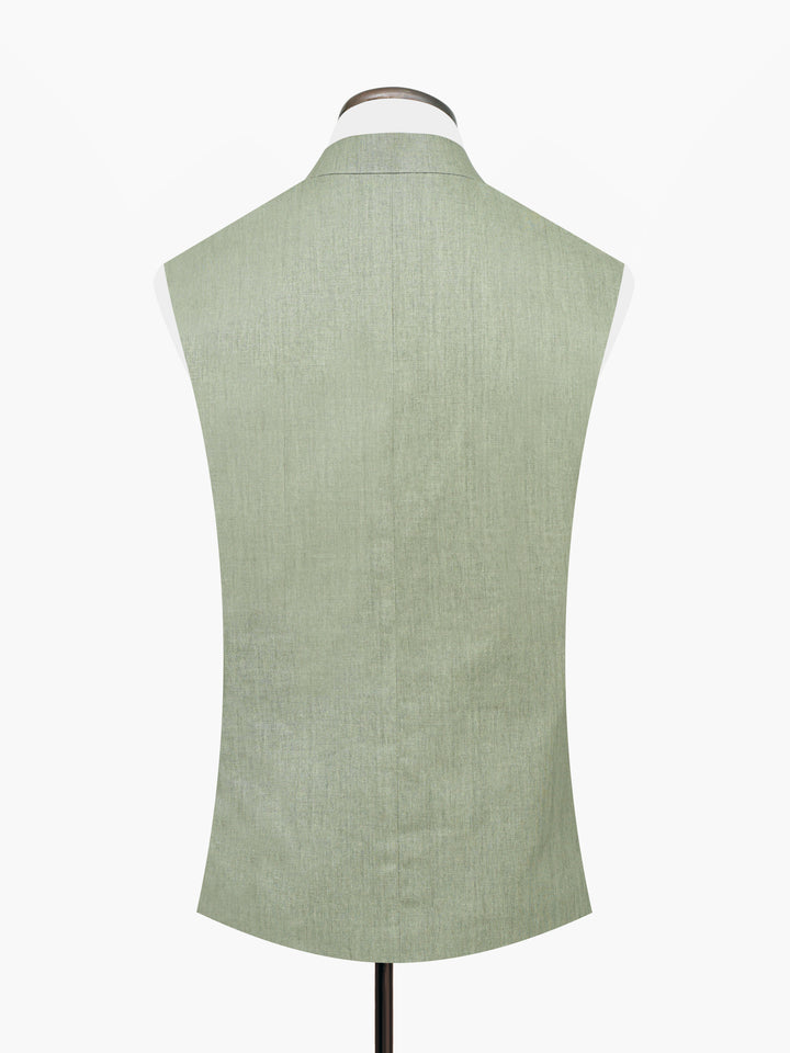 Olive Green Linen Waistcoat Brumano Pakistan