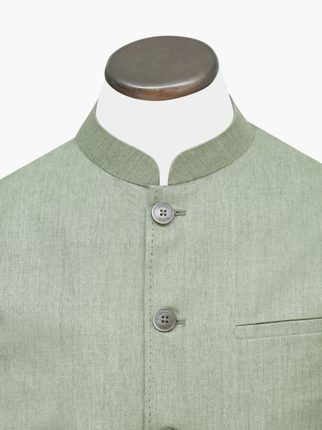Olive Green Linen Waistcoat Brumano Pakistan