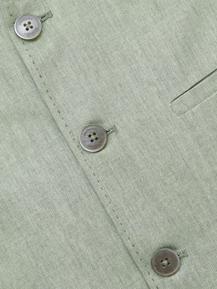 Olive Green Linen Waistcoat Brumano Pakistan