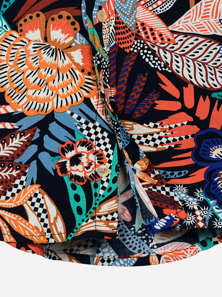 Orange Jungle Printed Casual Shirt Brumano Pakistan