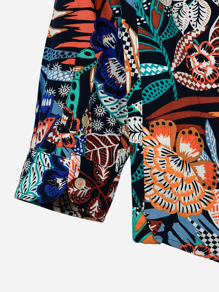 Orange Jungle Printed Casual Shirt Brumano Pakistan