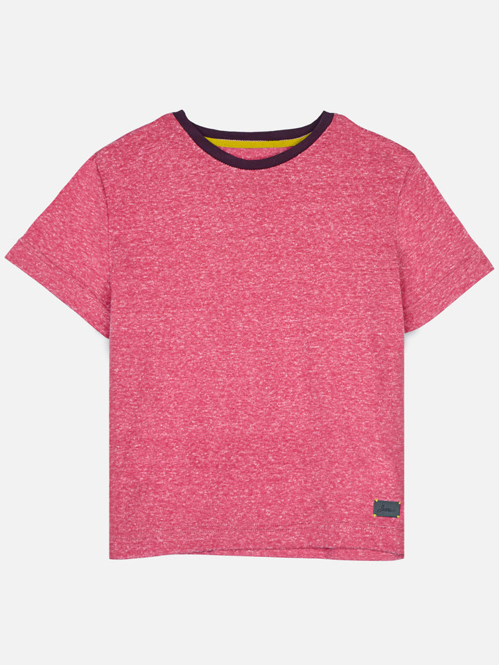 Pastel Red Crew Neck Casual T-Shirt Brumano Pakistan