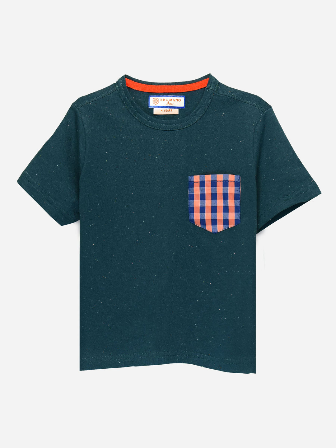 Peacock Blue Short Sleeves Casual T-Shirt Brumano Pakistan