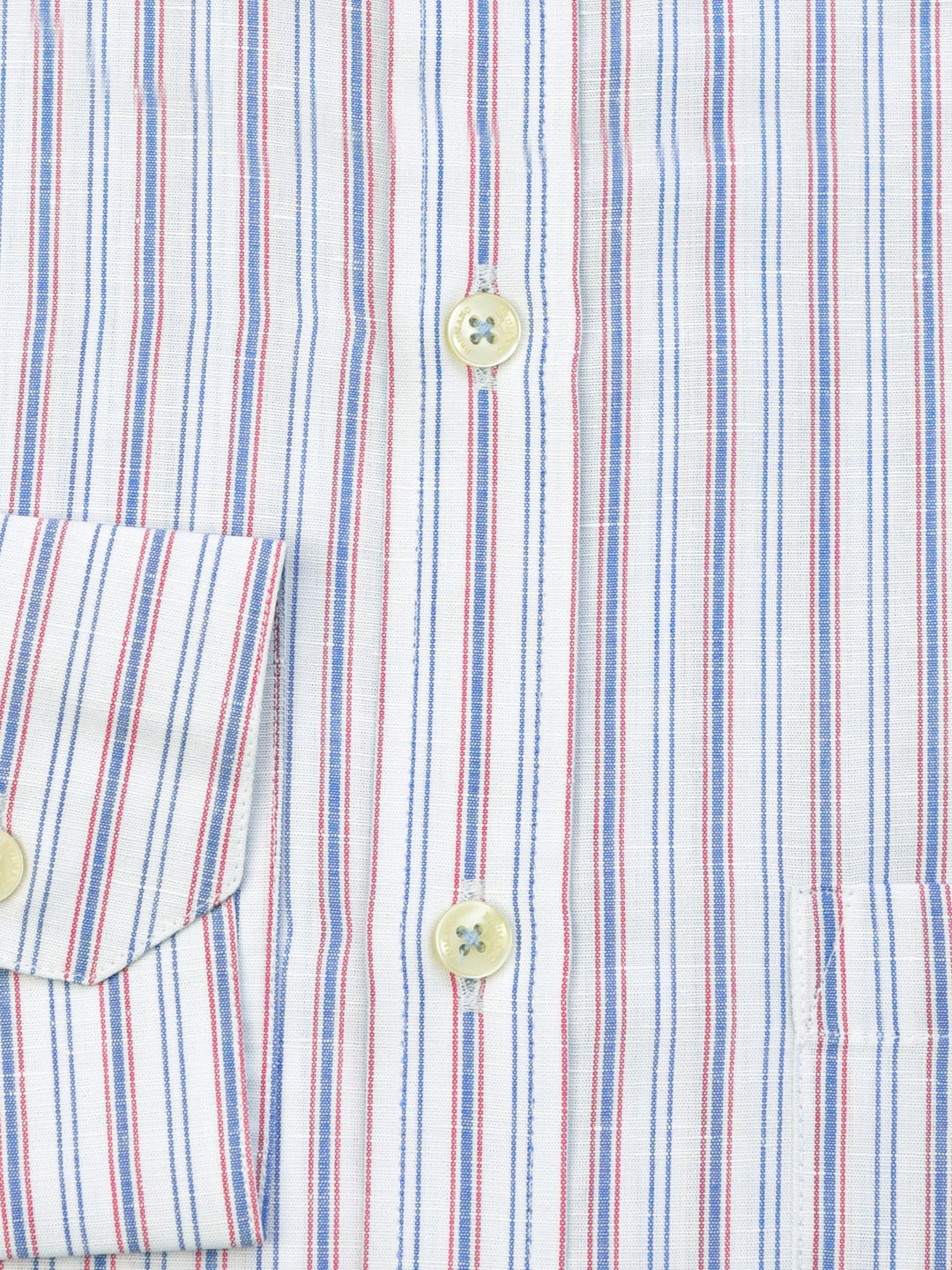Pink & Blue Pinstriped Linen Shirt Brumano Pakistan