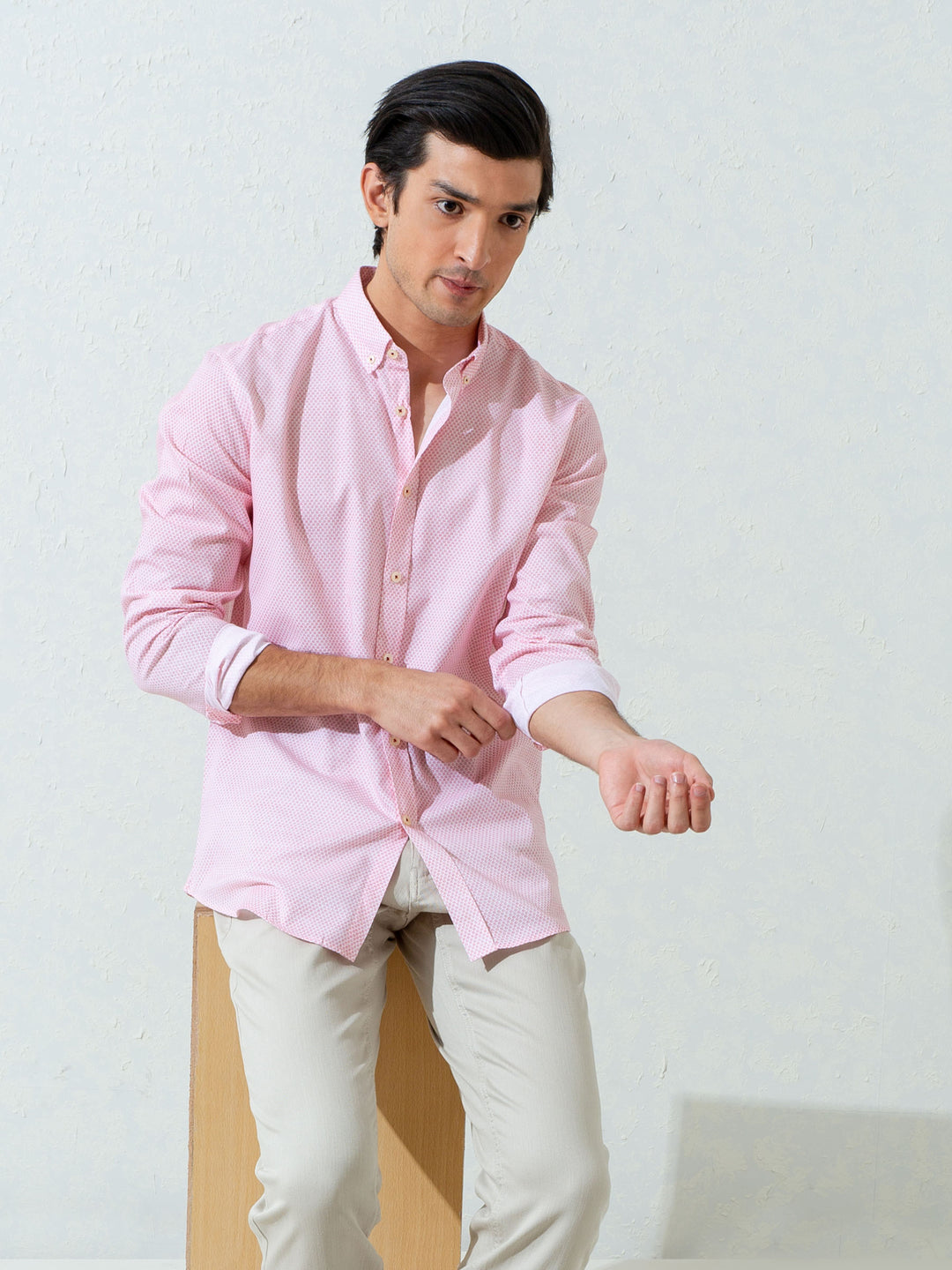Pink Floral Printed Shirt Brumano Pakistan