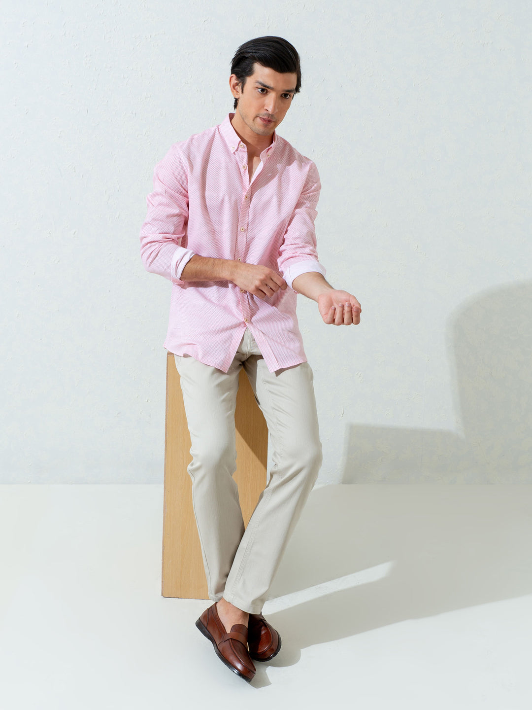 Pink Floral Printed Shirt Brumano Pakistan