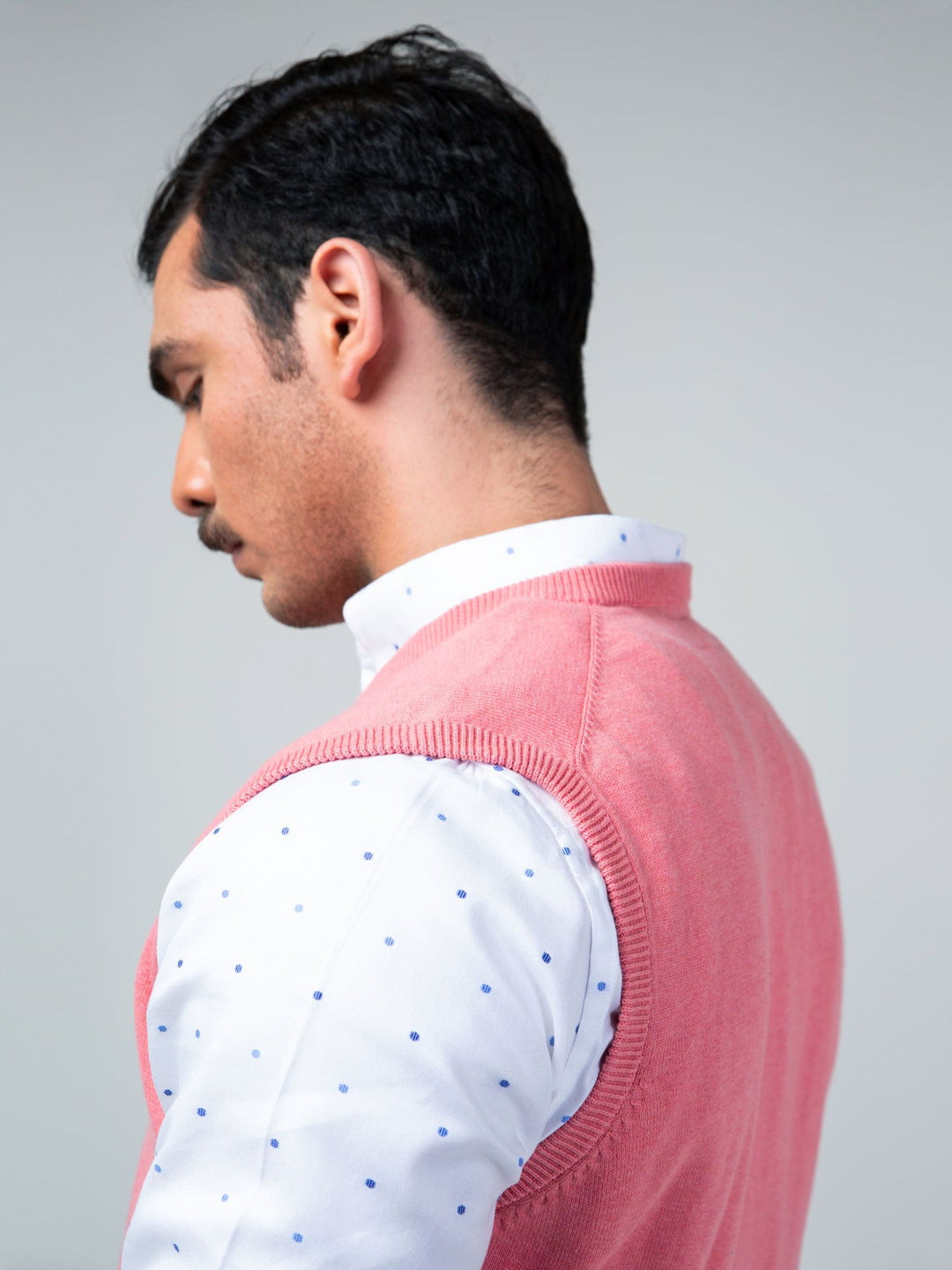 Pink Sleeveless V-Neck Sweater Brumano Pakistan