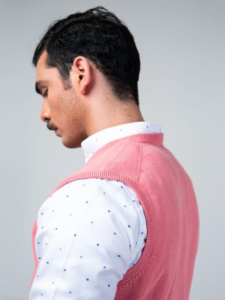 Pink Sleeveless V-Neck Sweater Brumano Pakistan