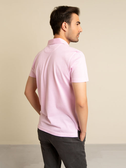 Pink Pique Mercerized Polo Brumano Pakistan