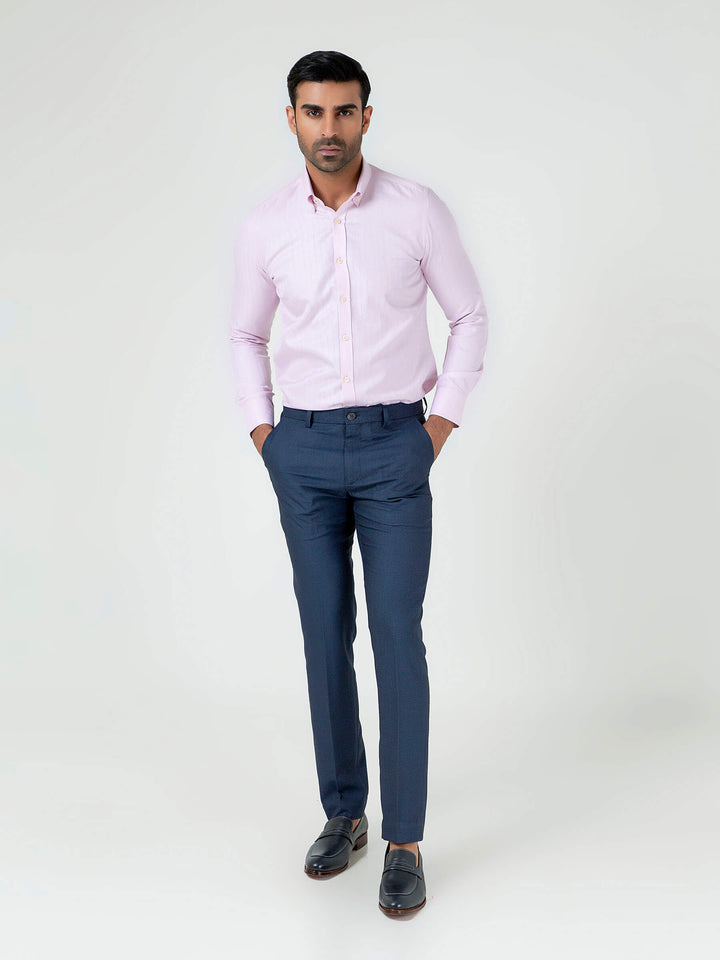 Pink Striped Structured Formal Shirt Brumano Pakistan