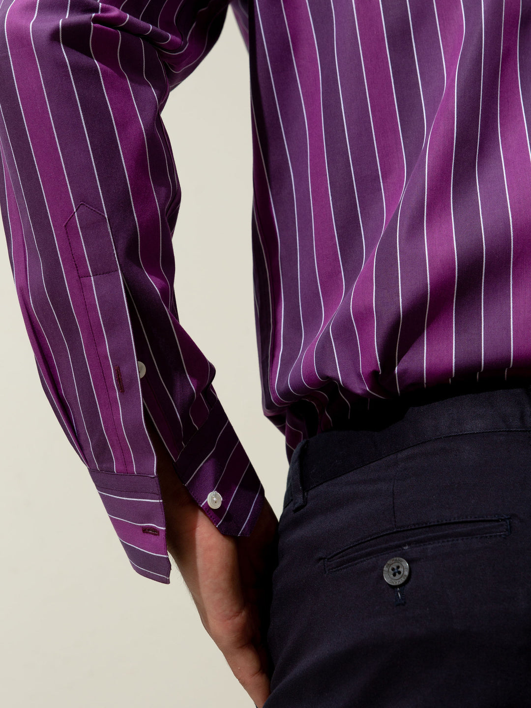Purple Bold Striped Shirt Brumano Pakistan