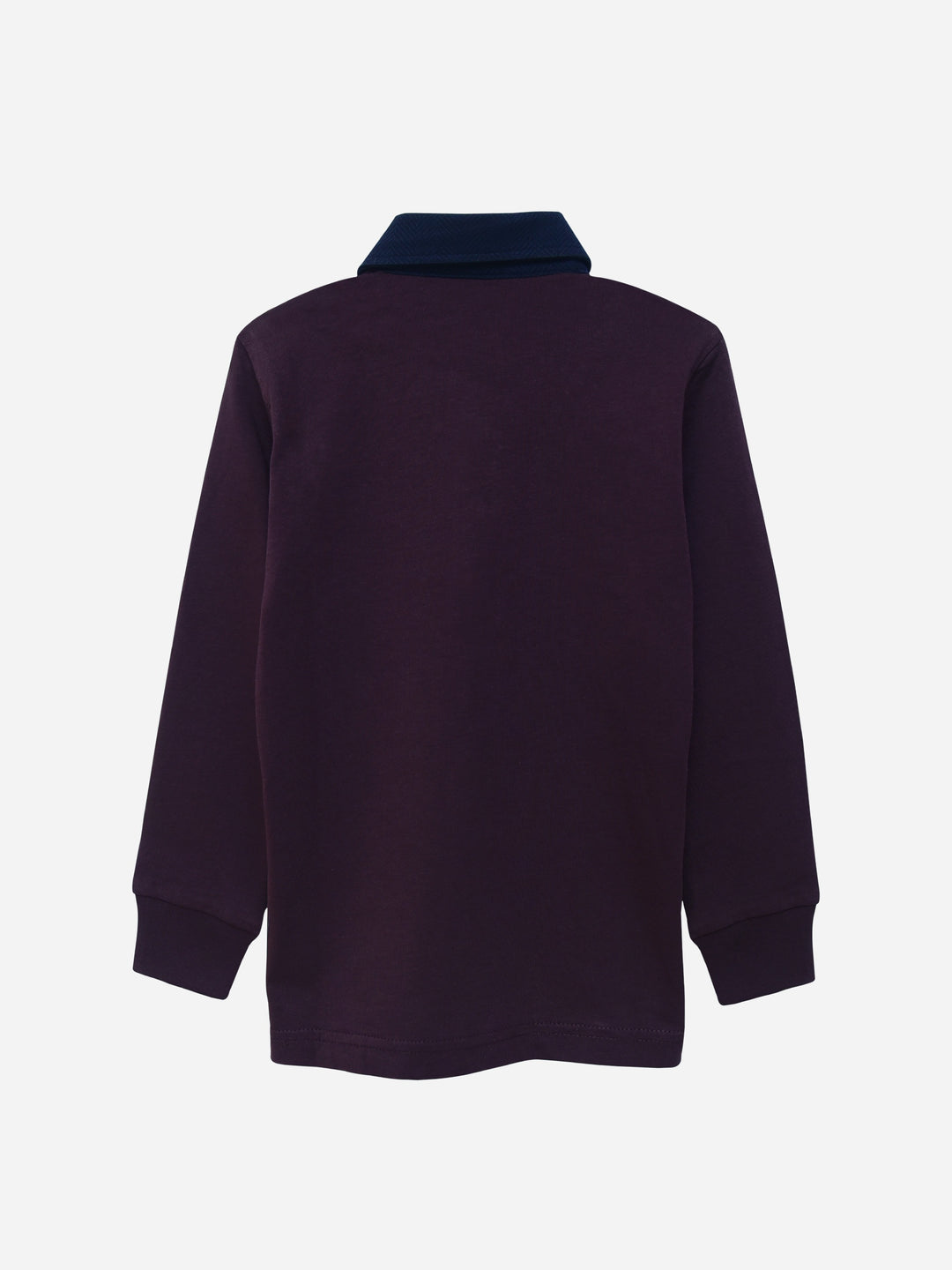 Purple Casual Full Sleeve Polo Shirt With Contrasting Collar Brumano Pakistan