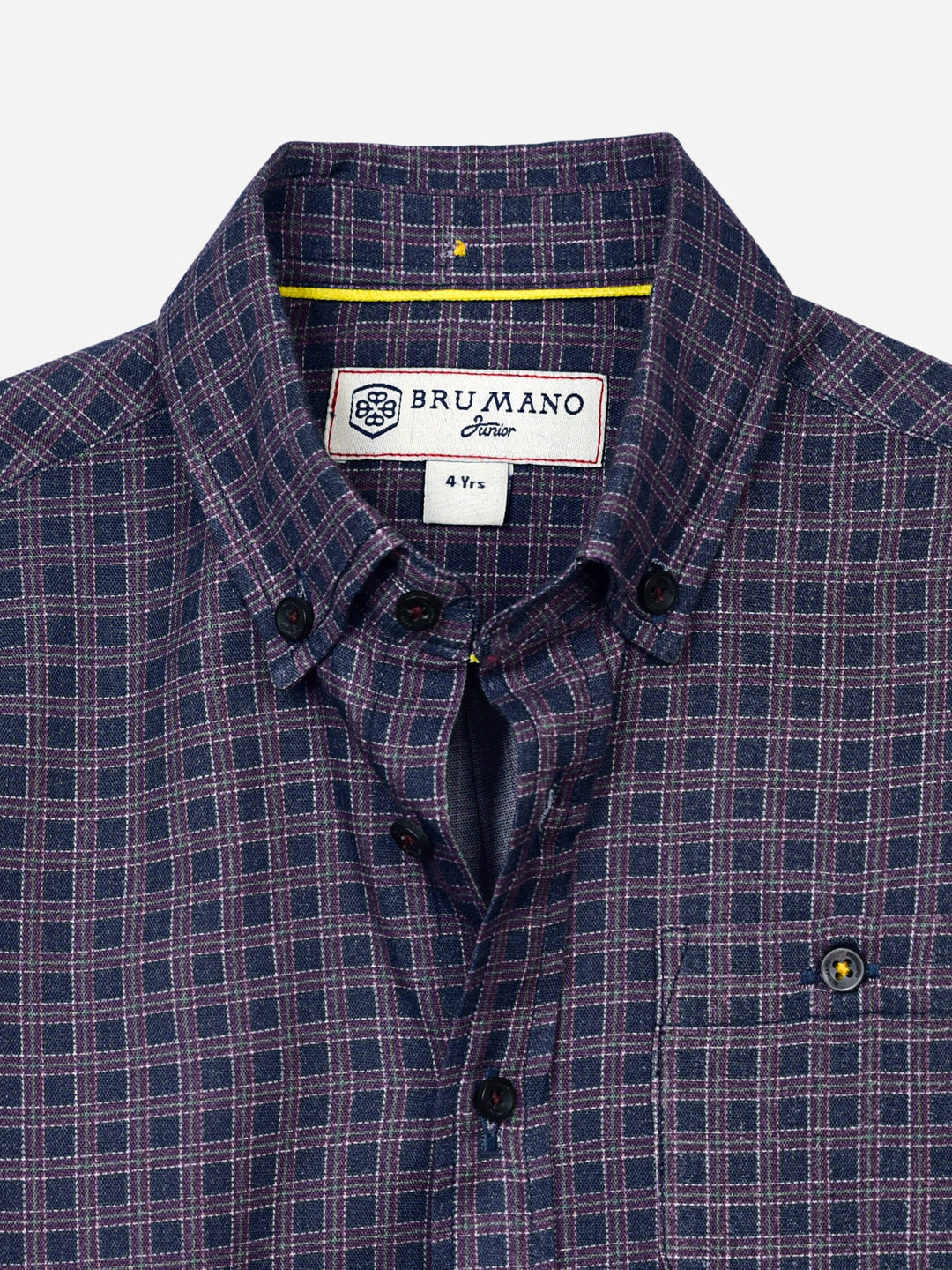 Purple Gingham Checkered Casual Shirt Brumano Pakistan