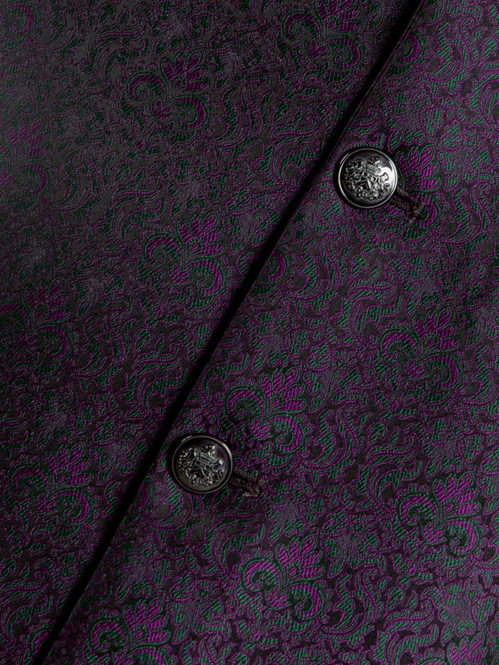 Purple Jacquard Waistcoat Brumano Pakistan