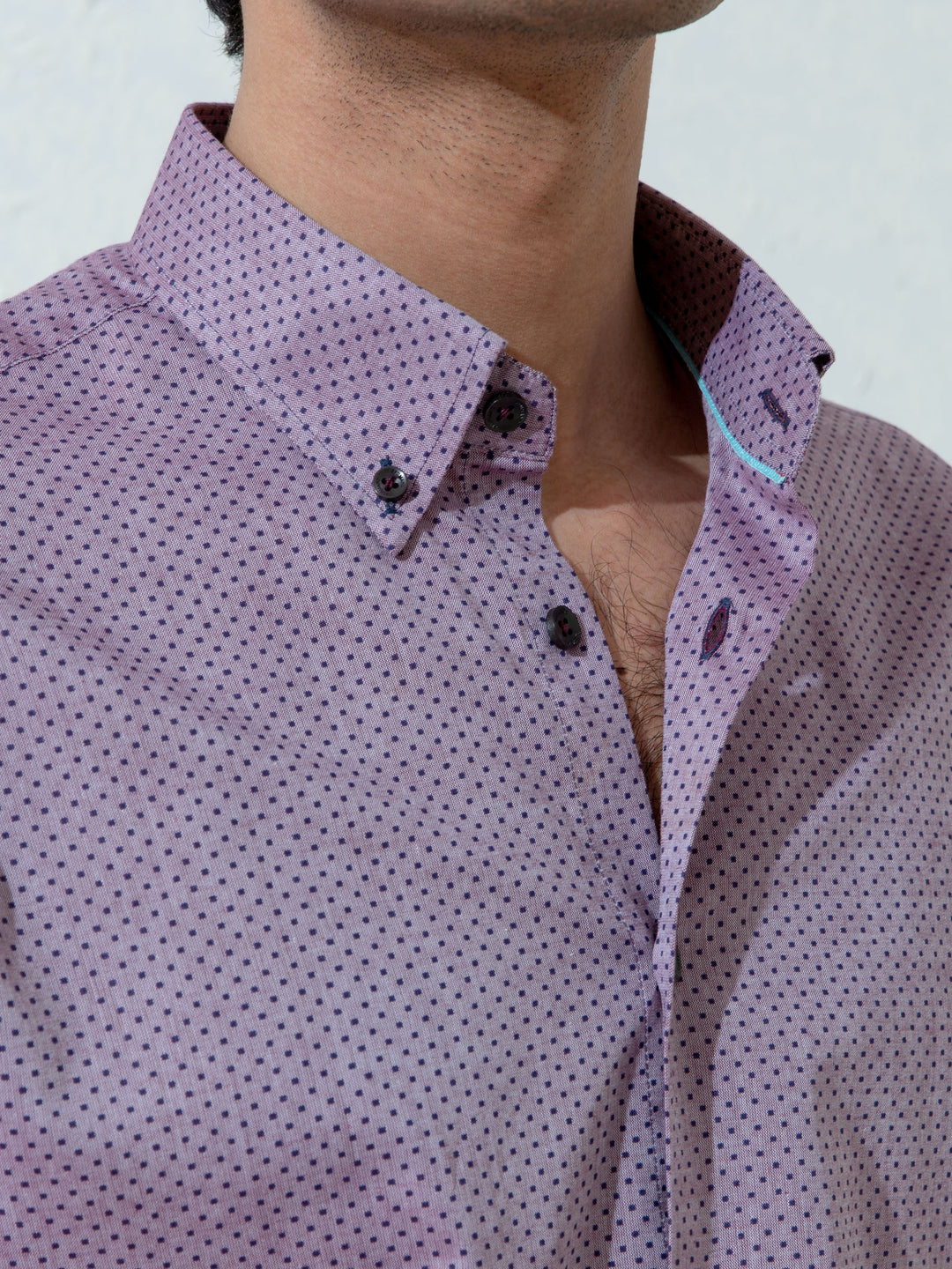 Purple Polka Dot Half Sleeve Shirt Brumano Pakistan