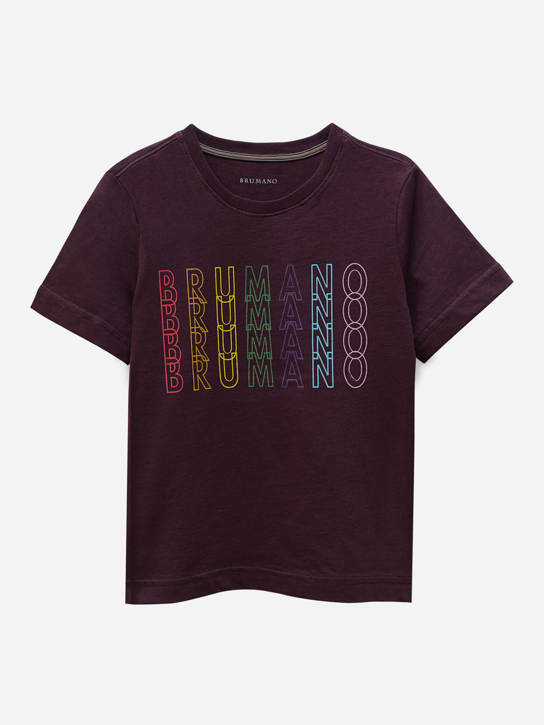 Purple Printed Short Sleeves Casual T-Shirt Brumano Pakistan