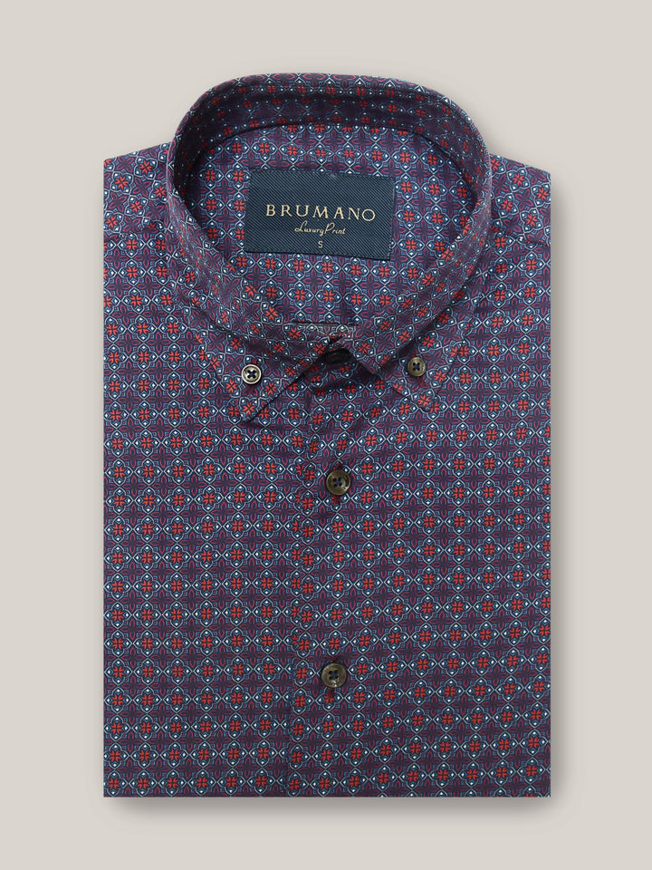 Purple & Red Printed Shirt Brumano Pakistan